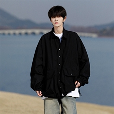8XL-M轻薄透气防晒衬衫廓形外套大码夏季冰丝多口袋衬衣JK5203P50，男装夹克，电商B238