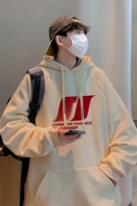 已注册港风重磅华棉得物抖音直播高品质宽松休闲连帽卫衣W5213P40，男装卫衣，电商C408(原B339-1)