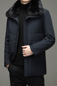 羽绒服男士冬季2023新款立领尼克服外套休闲商务加厚保暖外套图片
