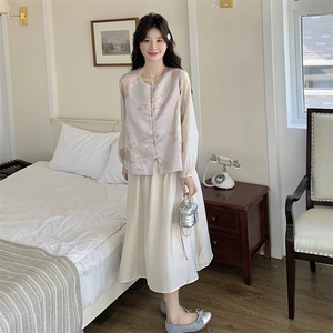 新中式国风马甲连衣裙女套装春秋2025新款开春气质穿搭长裙高级感图片