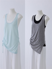 天丝真两件休闲背心，女装针织衫/毛衣，优麦羊绒（原洪叶羊绒）