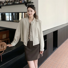 主推店里大货数据好新款小个子可穿皮衣外套p155k248，女装短外套，2C295