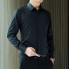 上班男士长袖白色衬衫休闲衬衣伴郎春秋打底衫工作衬衫C17--P22，男装衬衫，星座102C-1(原星座100)