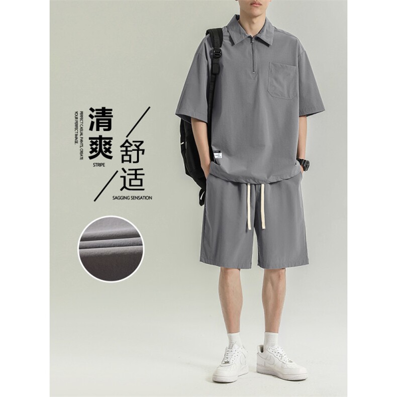 休闲运动套装夏季短袖短裤衣服一套搭配夏天高端帅气TZ21-特批-70，男装休闲套装，星座718