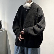 高质量！秋冬季半高领毛衣男士加绒加厚线衣男针织衫男DMY407-P45，男装针织衫/毛衣，电商B371