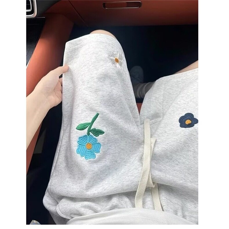 网图现货重磅华棉复合花卉刺绣五分裤男女DK32P25,男装牛仔裤,星座205-3