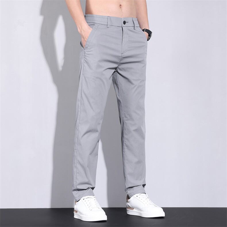 夏季男士薄款休闲裤冰丝男装裤子时尚修身弹力西裤CK571-P45现货,男装休闲裤,星座224-3