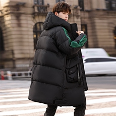 长款男士羽绒服冬季2025新款加厚连帽防寒外套90白鸭绒S208/P420，男装羽绒服，电商A221-2