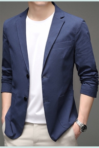 休闲西服男春秋宽松单件上衣2023秋季新款中年西装男士上衣外套图片