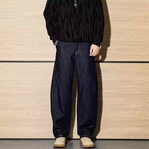 垂感新款牛仔裤男士春秋季松弛感宽松美式潮牌阔腿裤子NZK8814图片