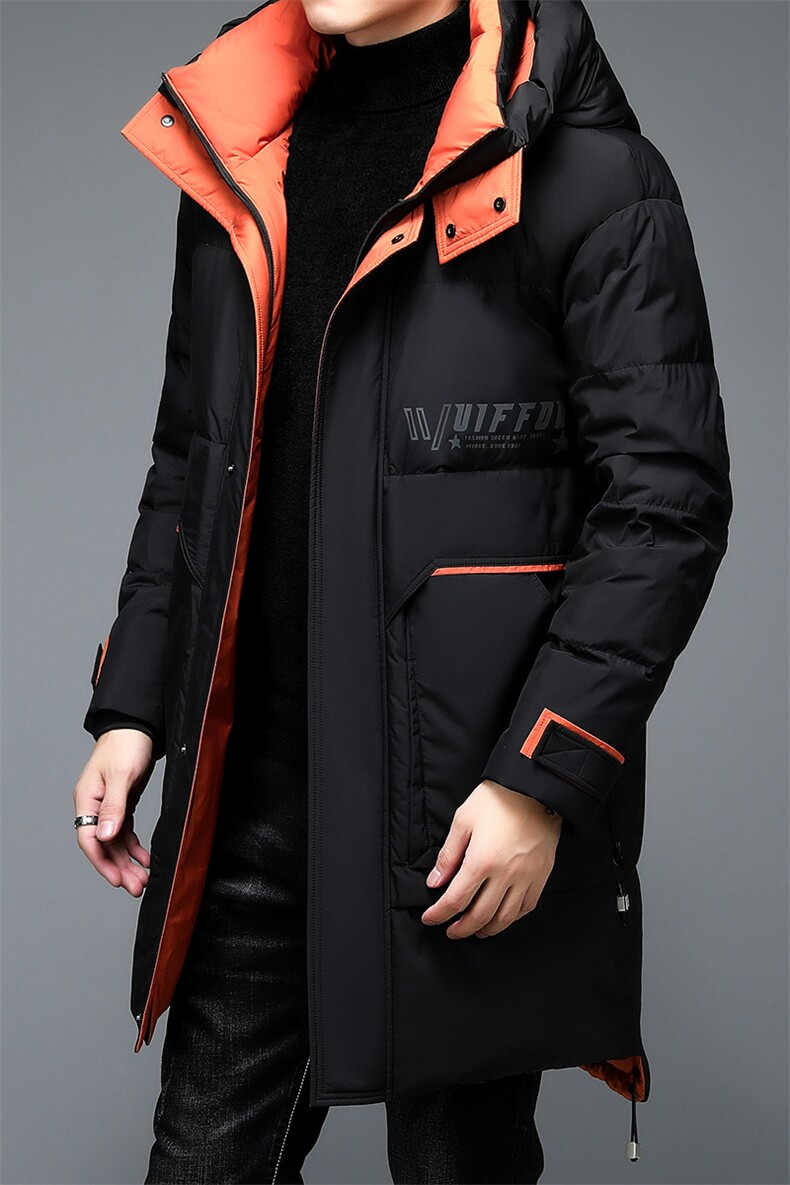 新款羽绒服男白鸭绒中年商务男式爸爸装休闲羽绒外套ALXB817-P385图片