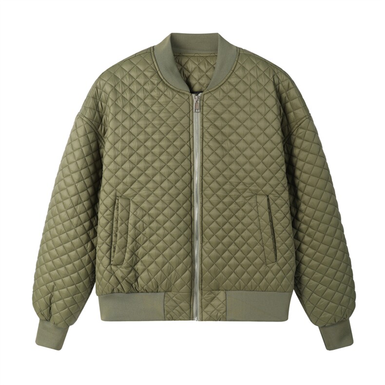 2025冬季潮牌菱形格棒球服棉衣加厚外套刺绣棉服男C208-1065-P98,男装棉衣,电商C208