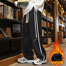 运动卫裤男士冬季宽松直筒加绒加厚保暖休闲裤JR29086-特P40，男装休闲裤，星座610（原A335）