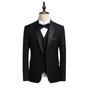 JS8606-X-D-KJ P115跨境单西修身婚礼西服青果领青年正装结婚西装图片