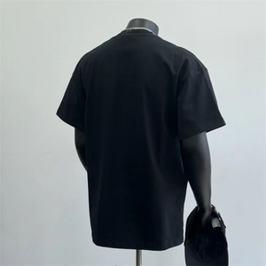 M404-P28红潮流ins短袖t恤男潮牌夏季宽松五分袖图片