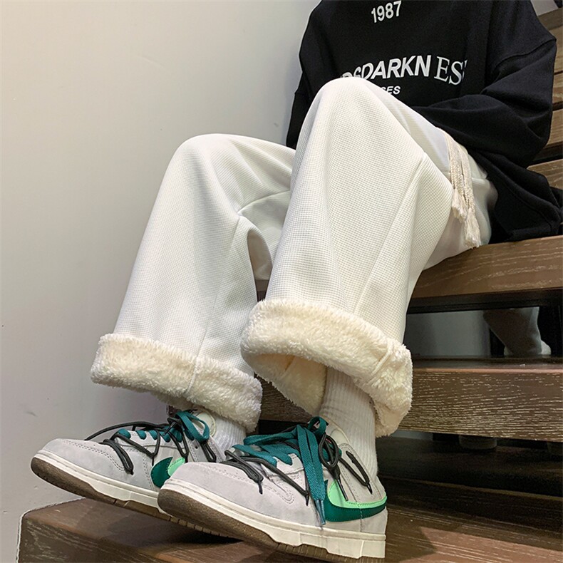 8XL-M 羊羔绒卫裤男加肥加大码加厚加绒运动裤男胖子9029P45控68图片