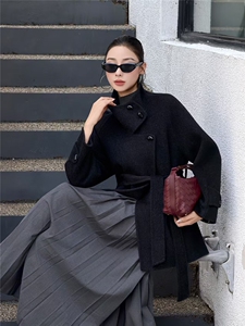 立领收腰高端双面羊毛大衣女2026年新款秋冬季双面100%羊毛大衣图片 立领收腰高端双面羊毛大衣女2026年新款秋冬季双面100%羊毛大衣图片