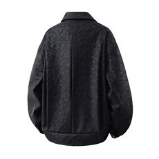 仿鳄鱼皮美式粉色M-5XL大码面层：PU皮夹克男JK78118P95控158，男装夹克，星座227-7