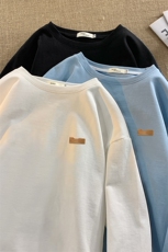 T恤男长袖打底衫内搭高级感美式内衬潮流重磅卫衣冬上衣服vintage，男装T恤，电商A040