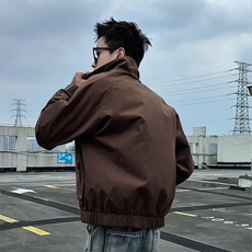 1506-1/JG631/P59立领潮牌短款工装纯色高级感男装风衣外套，男装风衣，星座1506-1