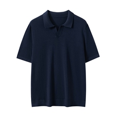 2025年秋季剪刀领短袖时尚百搭休闲，男装羊毛衫，朝思纯山羊绒