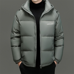 羽绒服男士2024冬季新款潮流简约上衣休闲加厚保暖连帽外套男装图片