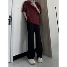 纯色cleanfit冰丝裤子马吉拉那不勒斯西裤高级感痞帅微喇西装裤，男装休闲裤，星座310A-4