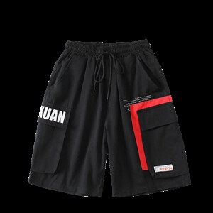 7XL~M码2023夏季新款大码中性风撞色立体袋工装短裤男女休闲中裤，男装休闲裤，钱塘717(原712)