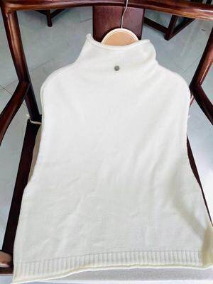 羊绒衫马甲背心女秋冬新款高领纽扣无袖上衣宽松显瘦羊毛针织坎肩，女装马甲，洁纯羊绒