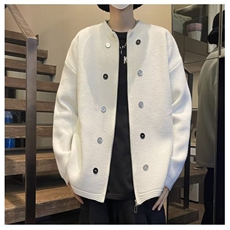 F487P55秋冬男生宽松休闲开衫毛衣外套日系休闲男生，男装针织衫/毛衣，星座512-6