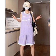 中性24夏款时尚字母印花背心休闲运动套装TZ6305P50控68，男装背心/马甲，电商A268