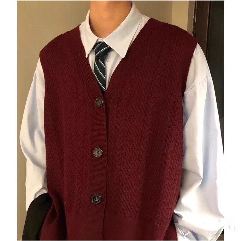 0121-P452025春装新款气质港味舒适复古港风针织开衫马甲,男装背心/马甲,电商B323A