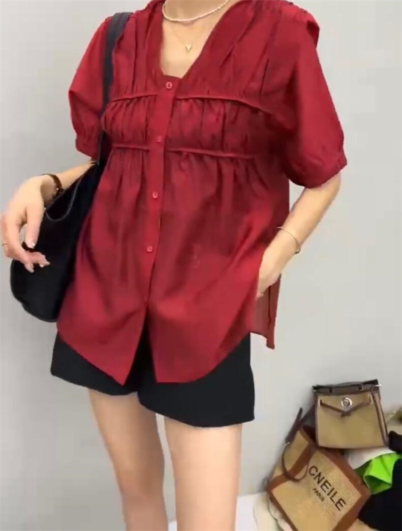 夏季新款韩版飞袖设计洋气小衫,女装其它,L·H·X