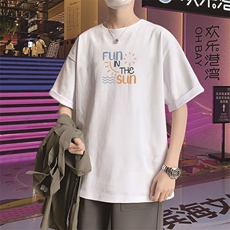 1506-1/T25461/P23.8超火潮牌短袖T恤夏季新款宽松百搭学生港风，男装T恤，星座1506-1