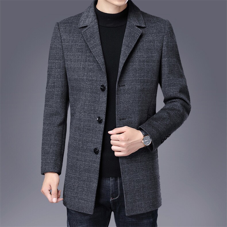 ZL11585秋冬2023年男士新款双面呢大衣羊毛外套呢子外套P235，男装毛呢大衣，电商B360