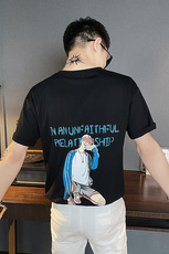 312A-1106-P35新款社会小伙短袖T恤宽松男士潮流半袖体恤C，男装T恤，星座312A-5