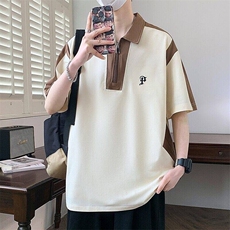 25073-特P45港风翻领短袖polo衫夏季时尚休闲T恤男打底衫，男装T恤，电商D310B