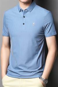 BJ2246钱塘2020-2夏季新款翻领时尚百搭短袖男士T恤主推款稳定P66图片