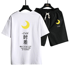TD56047-P35短袖t恤套装男短裤两件套男装搭配一套帅气，男装T恤，电商A040A