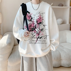 已注册/华棉内景春秋个性小众宽松圆领卫衣男WY00640/P35加绒P45，男装卫衣，电商B316