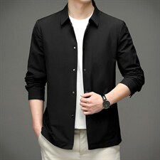 2023秋季新款长袖夹克男薄款翻领上衣中年男士商务休闲时尚外套，男装夹克，电商B212（原钱塘6029）
