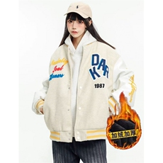 刺绣字母棒球服外套男女春秋款潮宽松设计感情侣夹克上衣JKA207，男装夹克，星座1116A（原606A-3）
