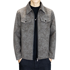 店主风潮流皮衣外套男春秋季复古百搭宽松机车服pu皮夹克潮JK2568，男装夹克，星座301B-1