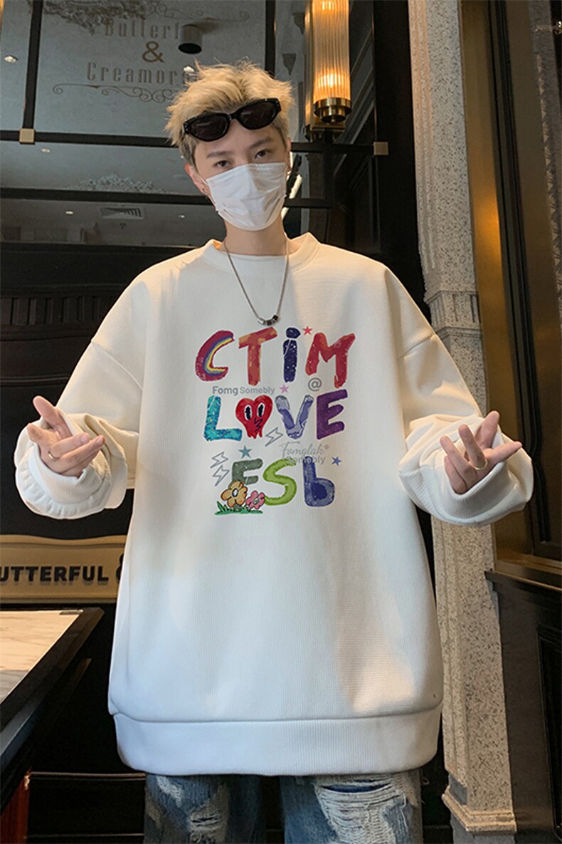 华夫格！华夫格上衣男圆领华夫格卫衣男大码长袖t恤男HY249-特P23,男装T恤,电商B367