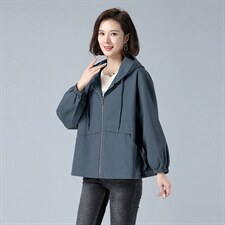 733款加厚款风衣外套简约休闲常规2022年秋季，女装风衣，秋牧寒烟