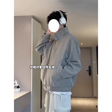 现货网图春秋款皮夹克扎染皮衣外套棒球服JK313P60，男装夹克，星座1904A