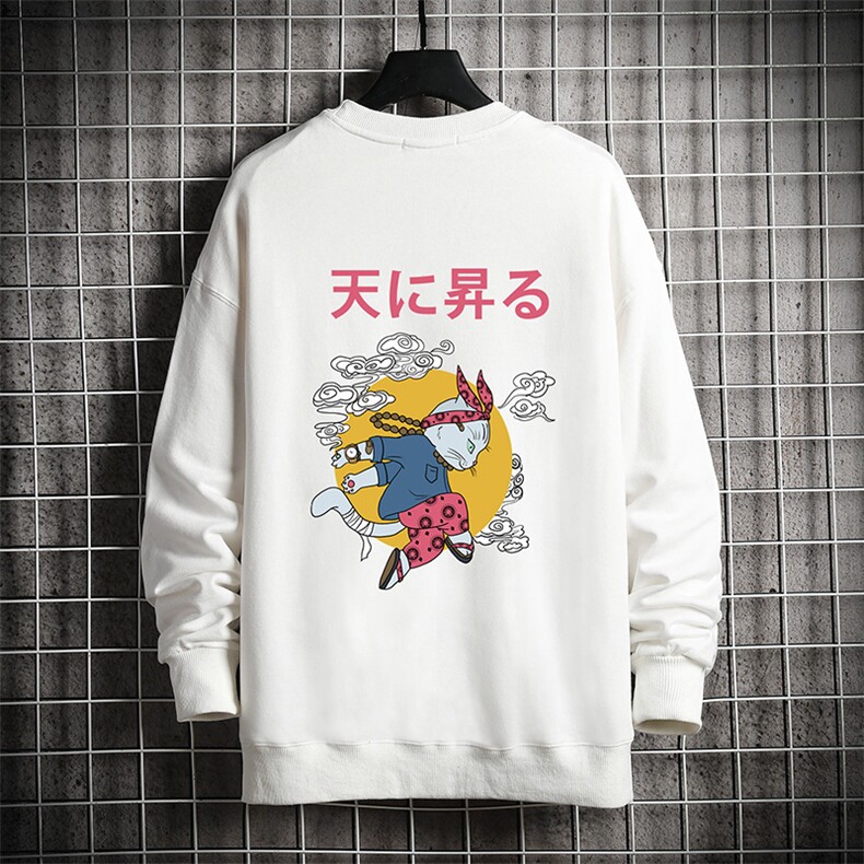 S6012-P28 加绒款-P33 秋季圆领卫衣男大码韩版宽松长袖外套 网格图片