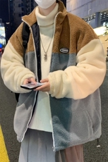 冬款加绒加厚棉衣潮流羊羔绒外套港风ins男装上衣保暖男MY104P95，男装棉衣，电商A086