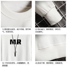 S6253-P28秋季圆领卫衣男大码韩版宽松长袖外套网格，男装卫衣，电商A040A
