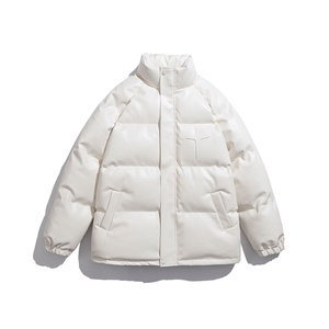 白底鳄鱼纹钢印字母图案设计大码休闲潮流棉衣男MY77727P128控168图片